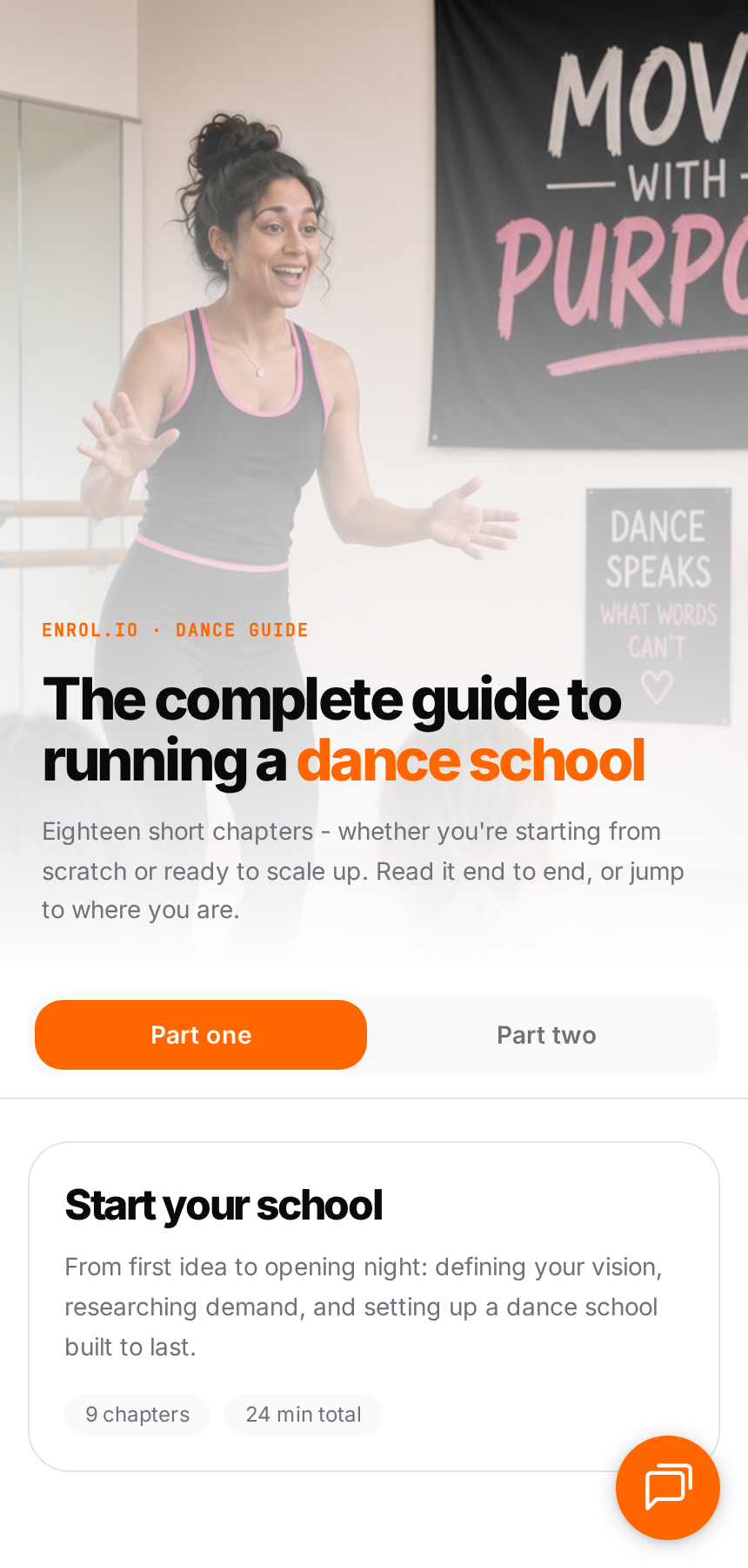 Preview of the Enrolio dance playbook